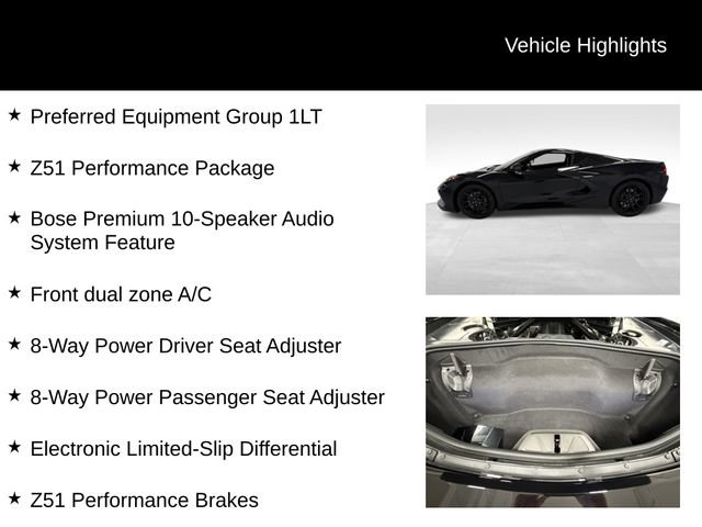 Certified 2023 Chevrolet Corvette Stingray Coupe w/ Z51 Performance Package RWD image 26