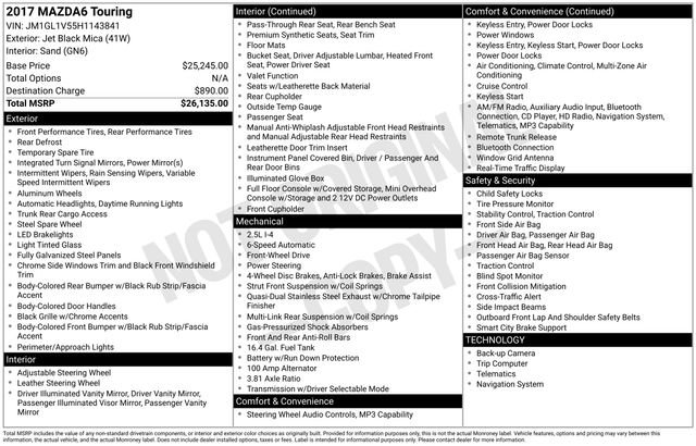 Used 2017 MAZDA MAZDA6 Touring image 5