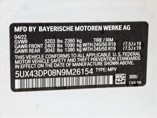 Certified 2022 BMW X3 sDrive30i w/ Premium Package 2 RWD image 21