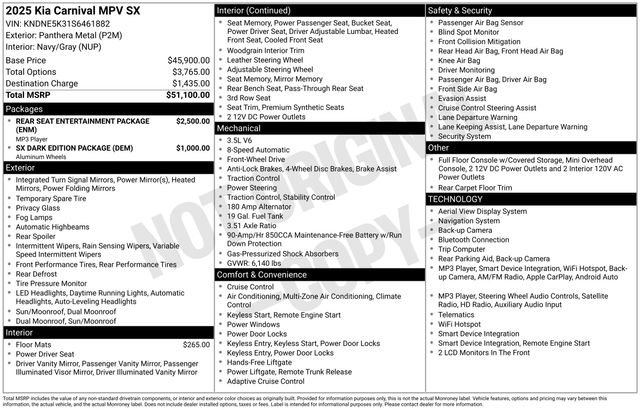 Certified 2025 Kia Carnival SX FWD image 4