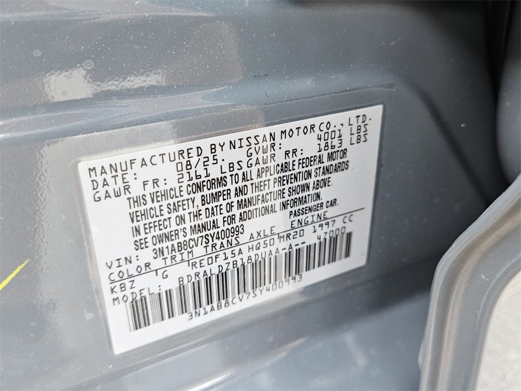 New 2025 Nissan Sentra SV w/ All-Weather Package image 15