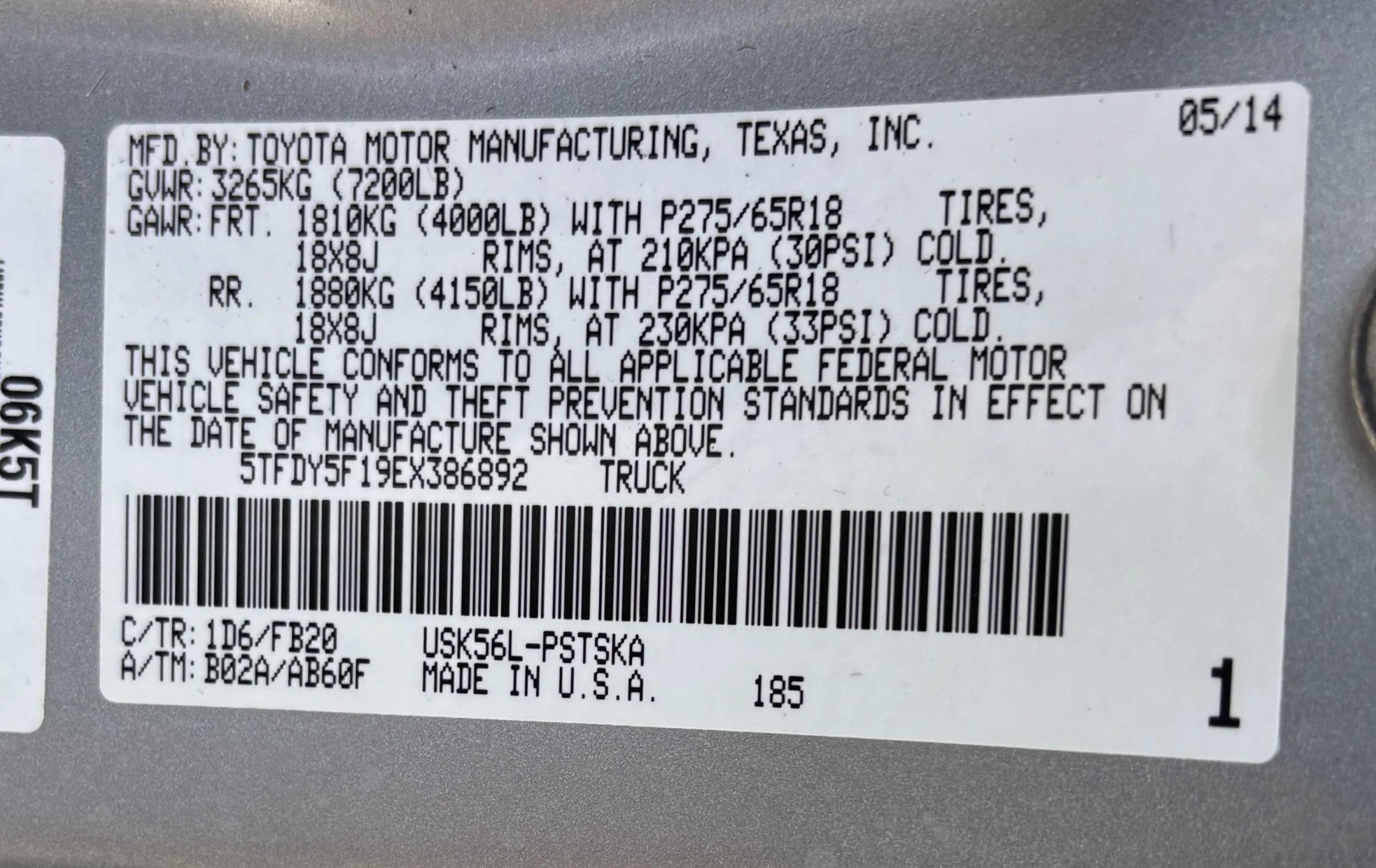 Used 2014 Toyota Tundra SR5 w/ TRD Off Road Package AWD/4WD image 11