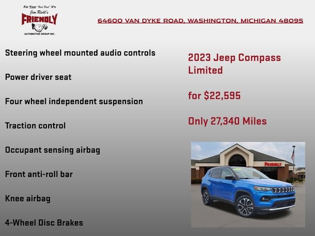 Used 2023 Jeep Compass Limited w/ Sun and Sound Group AWD/4WD image 15