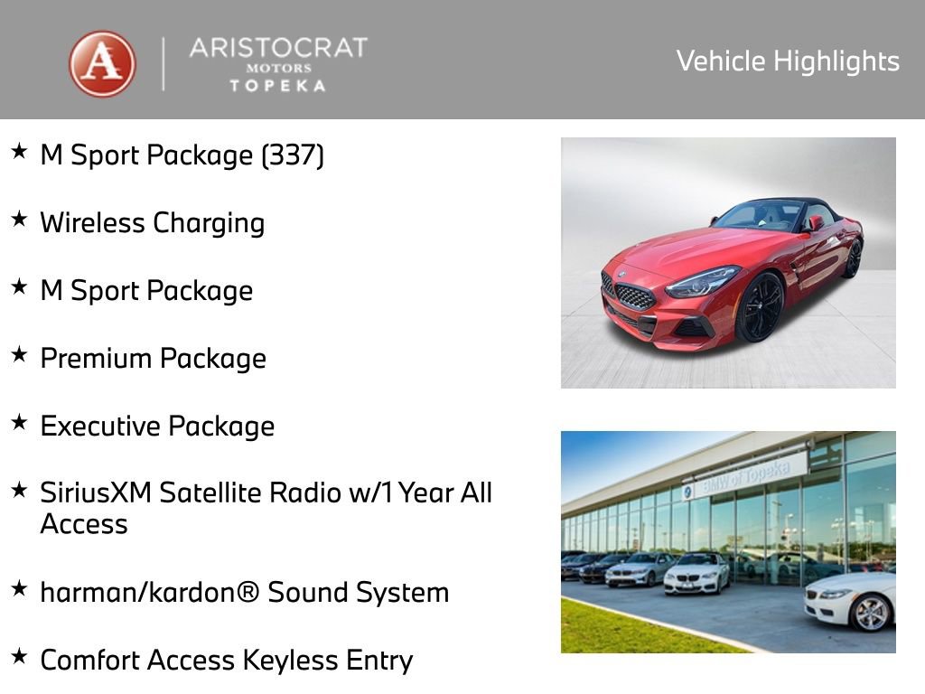 Used 2019 BMW Z4 sDrive30i w/ M Sport Package image 2