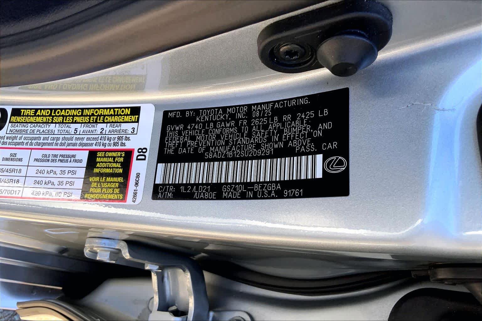 Certified 2025 Lexus ES 350 w/ Premium Package image 37