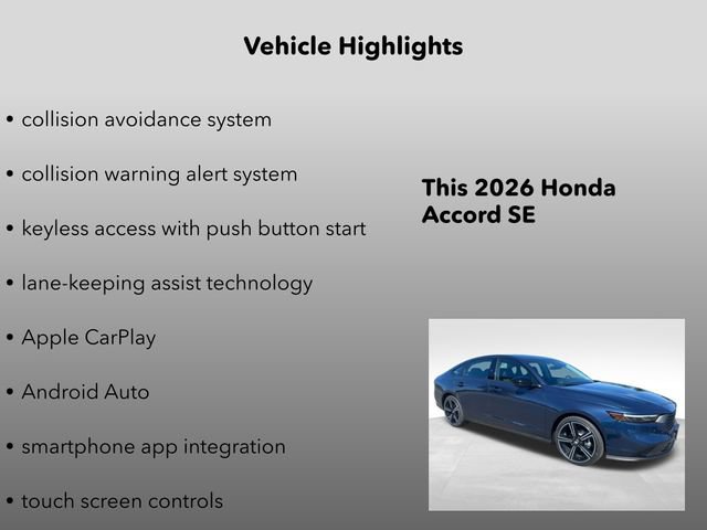 New 2026 Honda Accord SE image 10