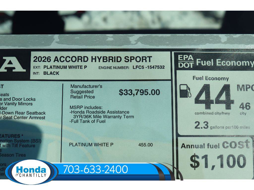 New 2026 Honda Accord Hybrid Sport image 38