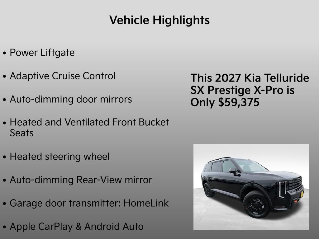 New 2027 Kia Telluride SX Prestige X-Pro image 10