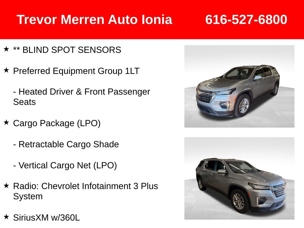 Used 2023 Chevrolet Traverse LT w/ LPO, Cargo Package AWD/4WD image 19