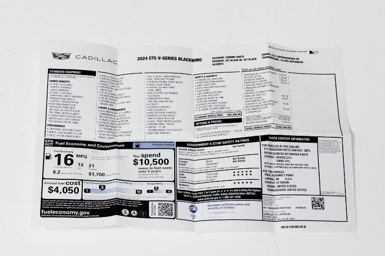 Used 2024 Cadillac CT5 V Blackwing w/ Driver Assist Package RWD image 89