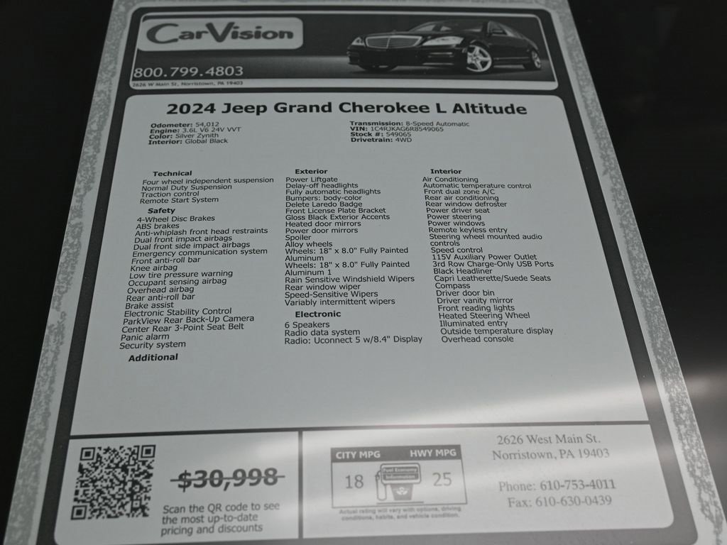 Used 2024 Jeep Grand Cherokee L Laredo image 37