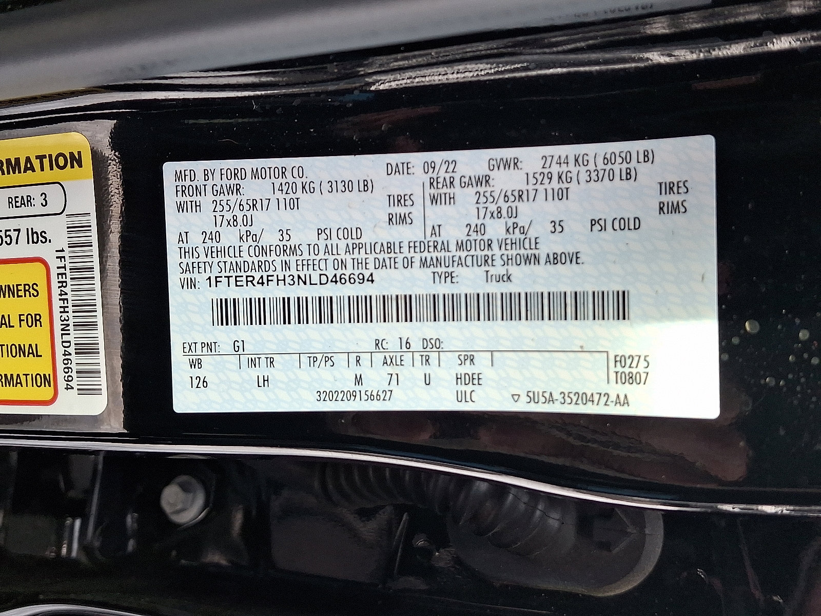 Certified 2022 Ford Ranger XL w/ Equipment Group 101A High AWD/4WD image 25