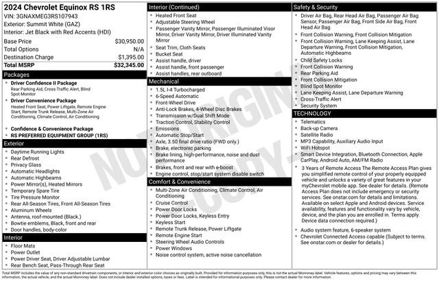 Used 2024 Chevrolet Equinox RS FWD image 30