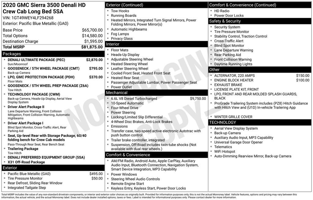 Used 2020 GMC Sierra 3500 Denali w/ Denali Ultimate Package image 7