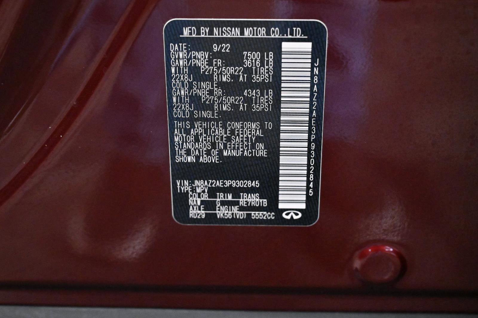 Certified 2023 INFINITI QX80 Premium Select w/ Cargo Package image 41