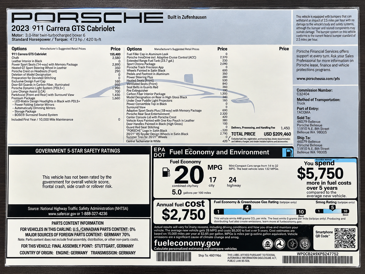 Used 2023 Porsche 911 Cabriolet image 2