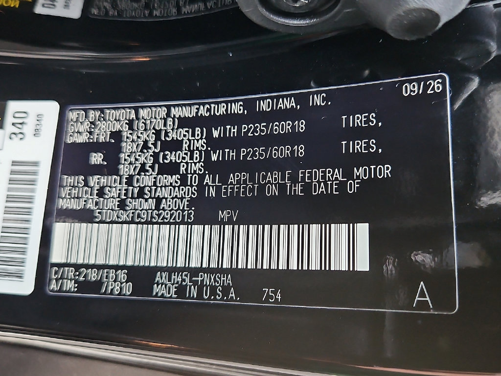 New 2026 Toyota Sienna XSE AWD/4WD image 20