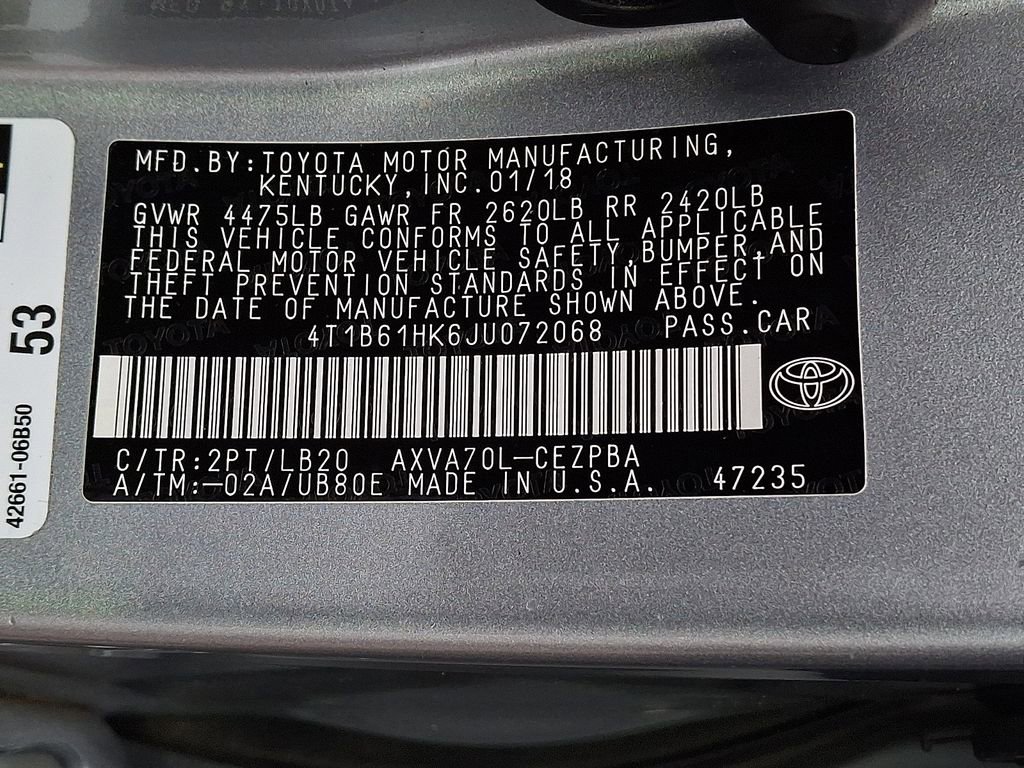 Used 2018 Toyota Camry XSE w/ Audio Package FWD image 27
