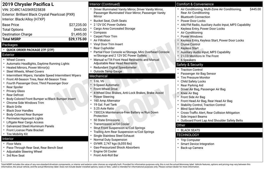 Used 2019 Chrysler Pacifica L FWD image 5