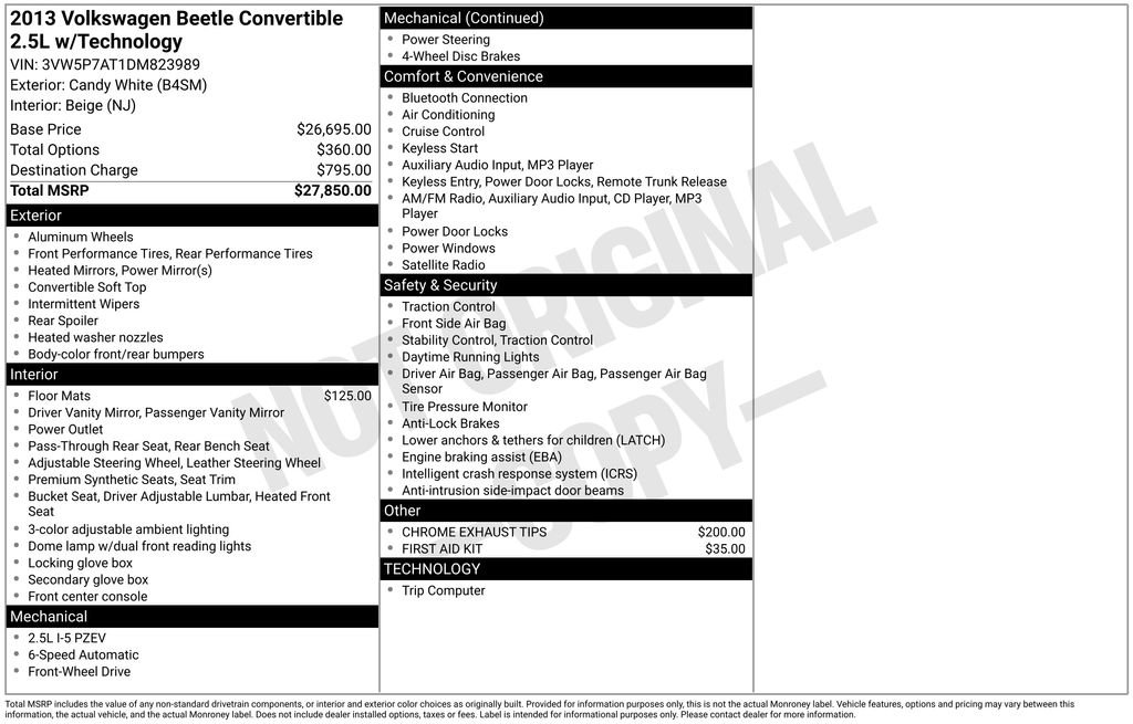 Used 2013 Volkswagen Beetle 2.5 image 6