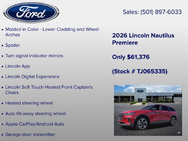 New 2026 Lincoln Nautilus Premier w/ Equipment Group 102A AWD/4WD image 29