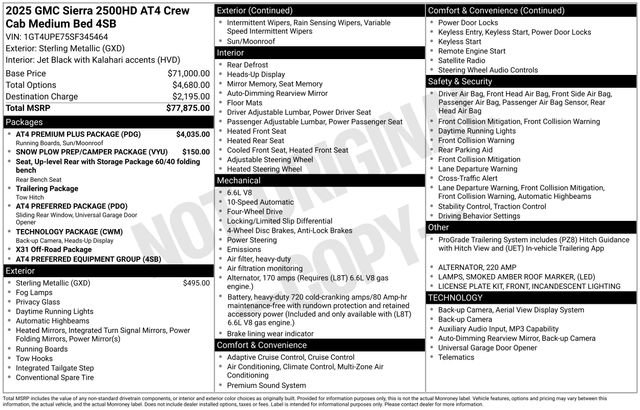 Certified 2025 GMC Sierra 2500 AT4 w/ AT4 Premium Plus Package image 32