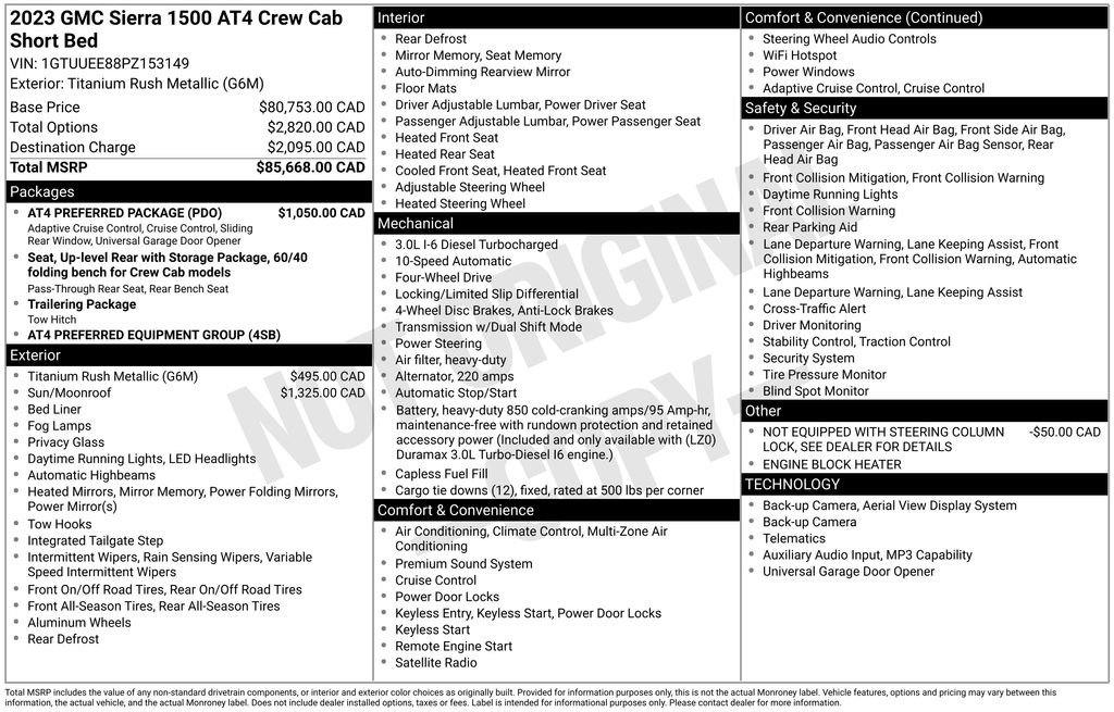 Used 2023 GMC Sierra 1500 AT4 w/ AT4 Preferred Package image 26