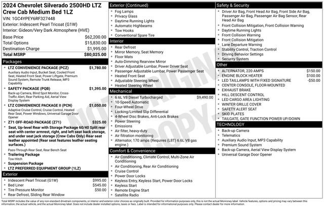 Used 2024 Chevrolet Silverado 2500 LTZ w/ LTZ Convenience Package AWD/4WD image 15