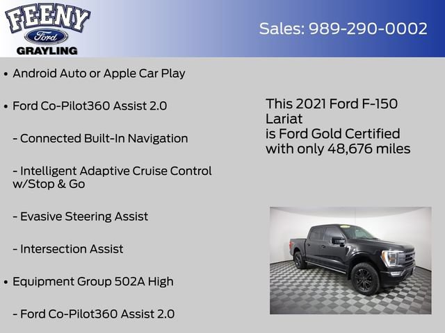 Certified 2021 Ford F150 Lariat w/ Equipment Group 502A High AWD/4WD image 9