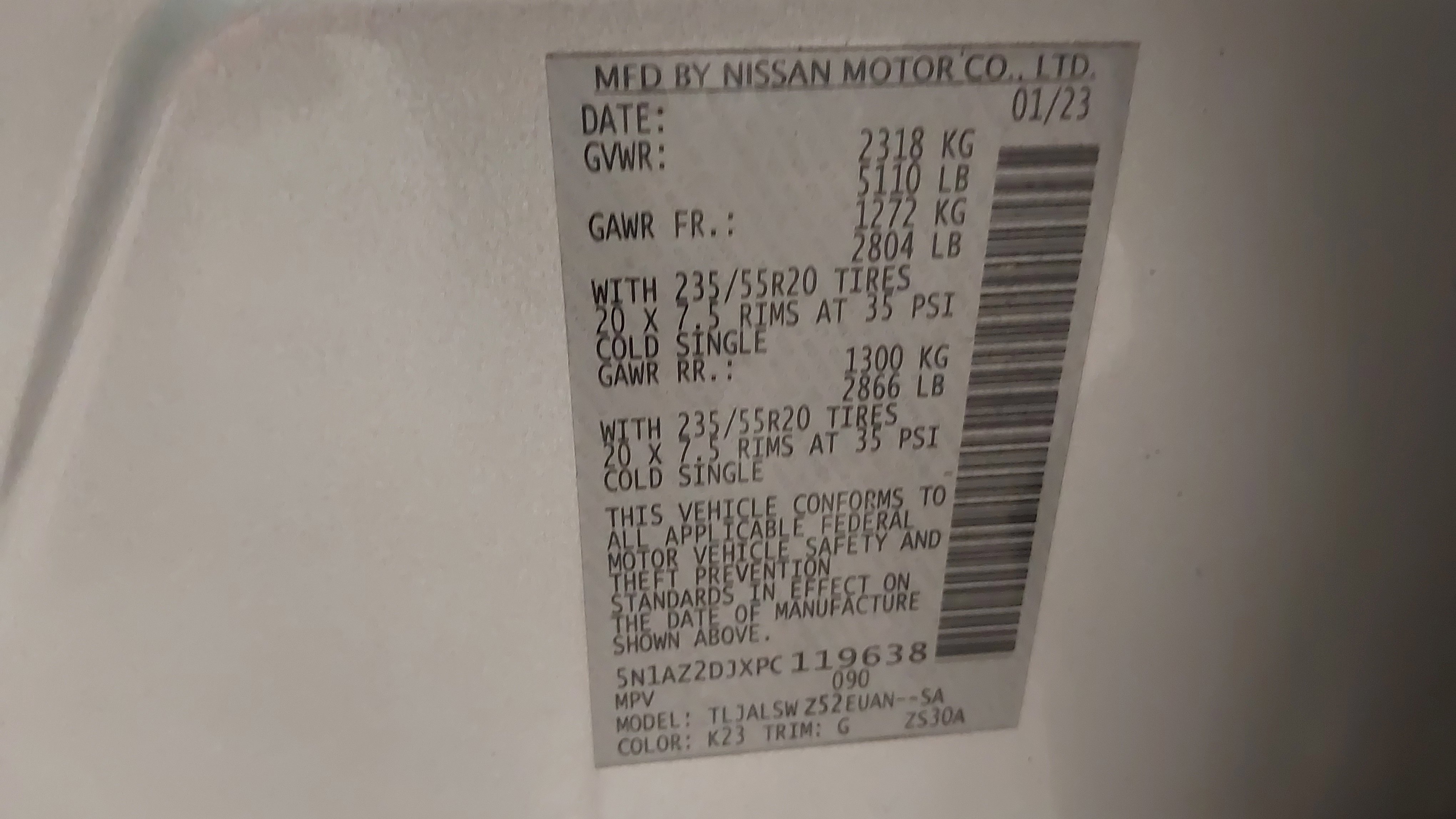 Used 2023 Nissan Murano Platinum w/ Cargo Package image 34