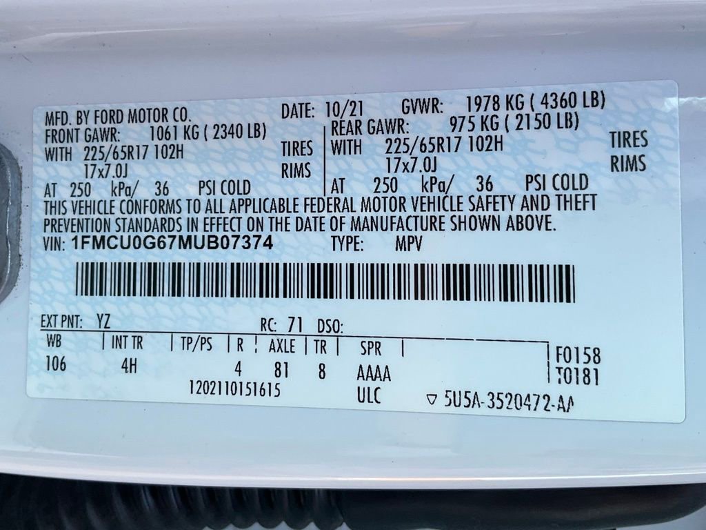 Used 2021 Ford Escape SE image 53