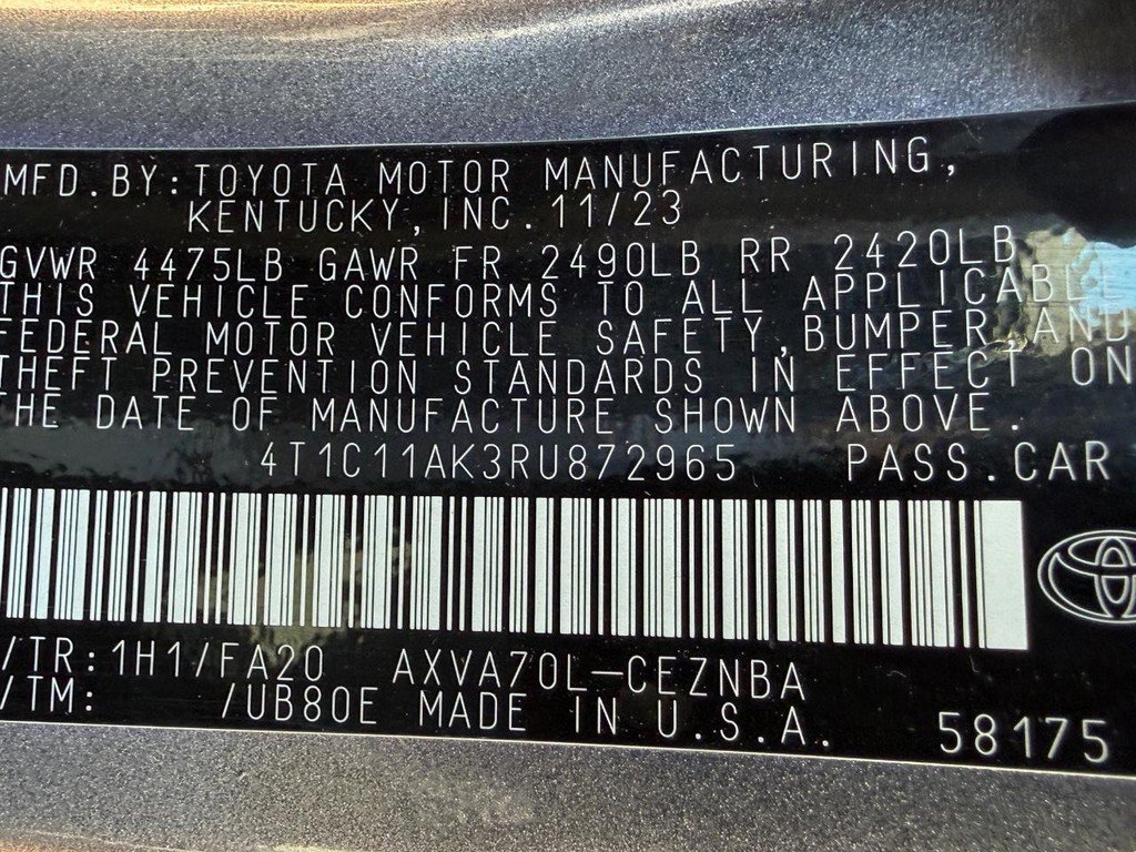 Certified 2024 Toyota Camry LE FWD image 25