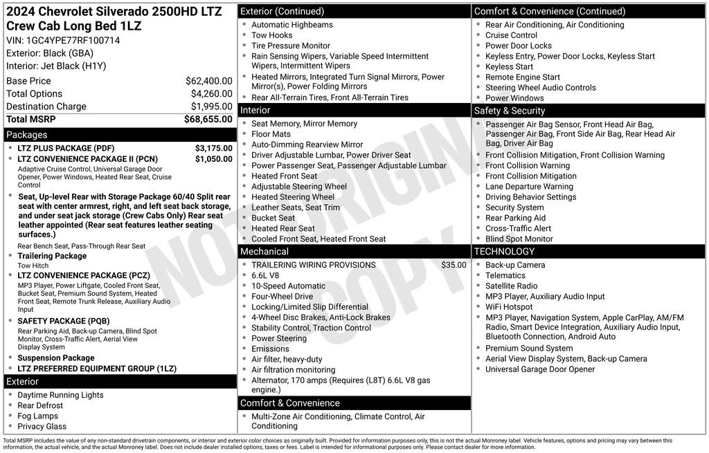 Used 2024 Chevrolet Silverado 2500 LTZ w/ LTZ Plus Package AWD/4WD image 7
