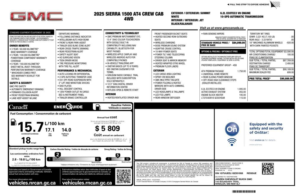 Used 2025 GMC Sierra 1500 AT4 w/ AT4 Premium Package image 3