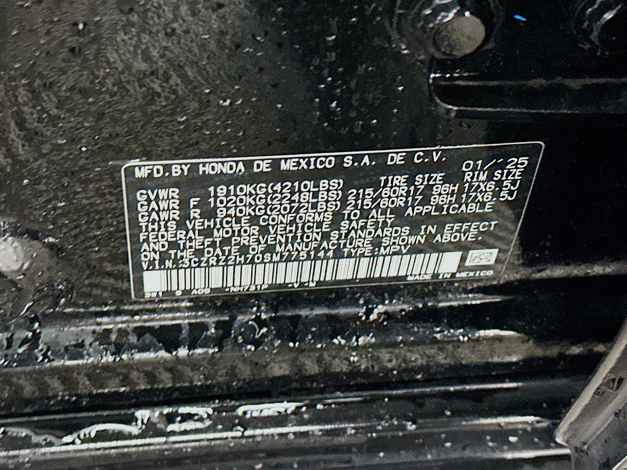 Used 2025 Honda HR-V EX-L image 12