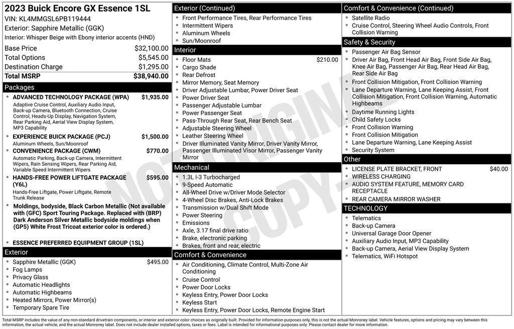 Used 2023 Buick Encore GX Essence w/ Advanced Technology Package image 43