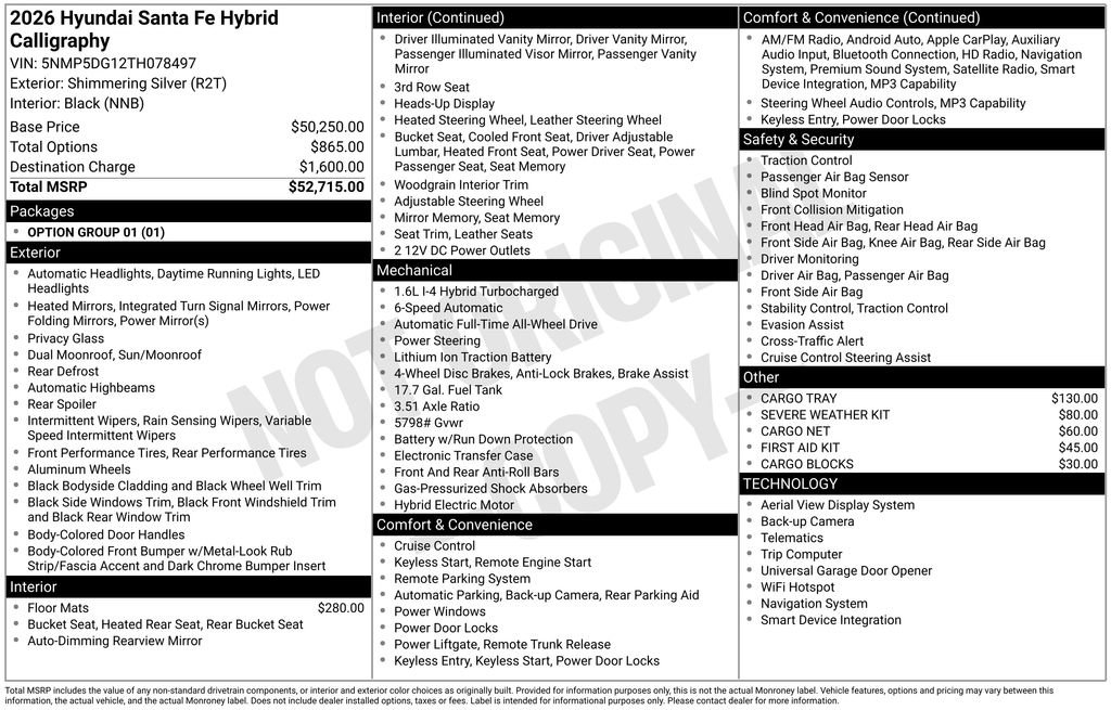 Used 2026 Hyundai Santa Fe Calligraphy image 5