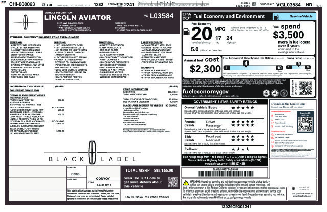 New 2027 Lincoln Aviator Black Label w/ Jet Appearance Package AWD/4WD image 29