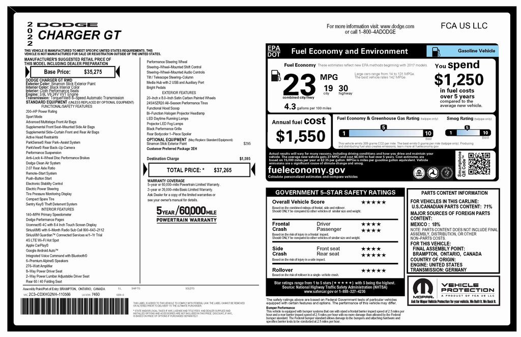 Certified 2022 Dodge Charger GT image 4