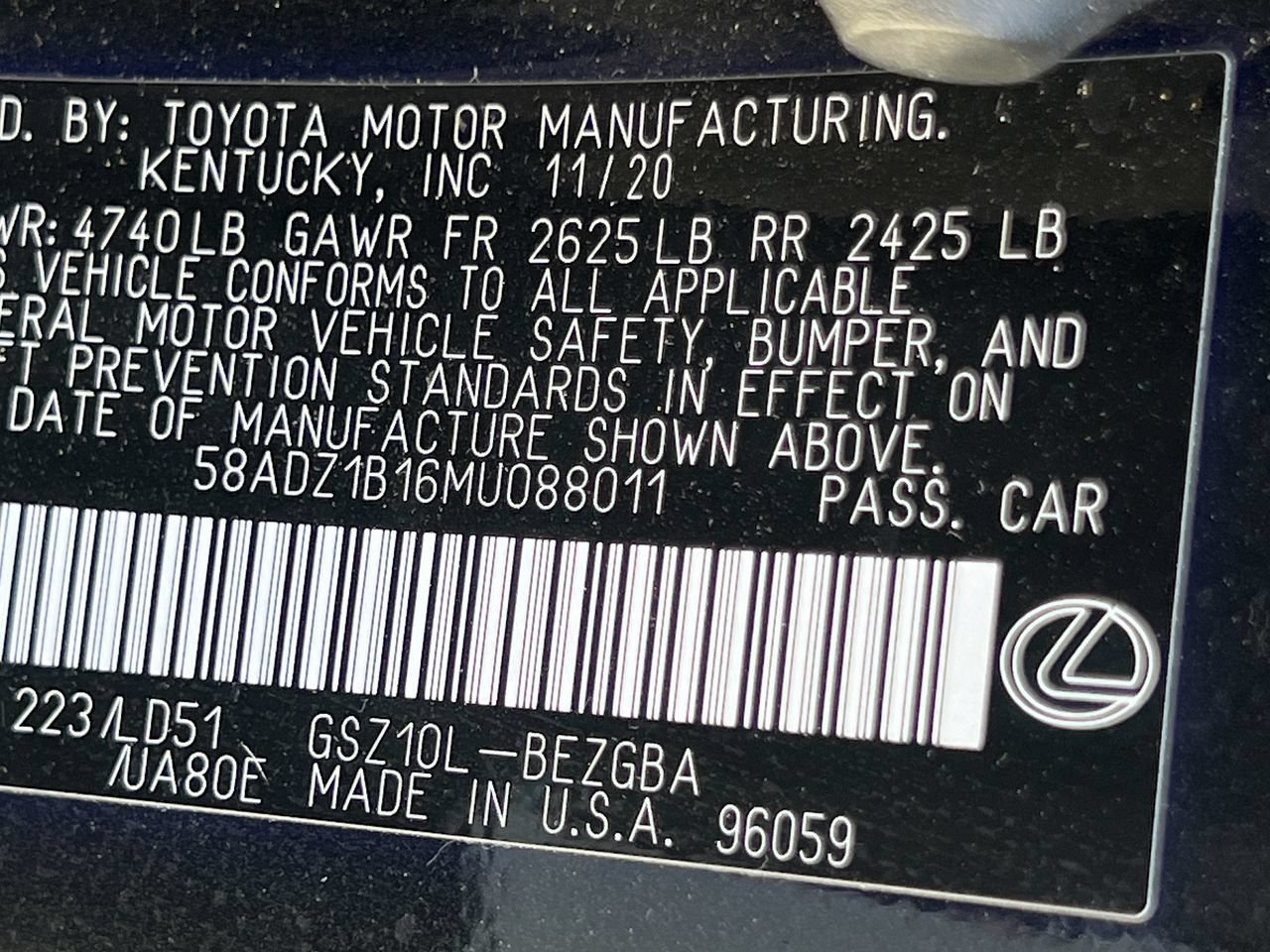 Used 2021 Lexus ES 350 w/ Premium Package FWD image 11