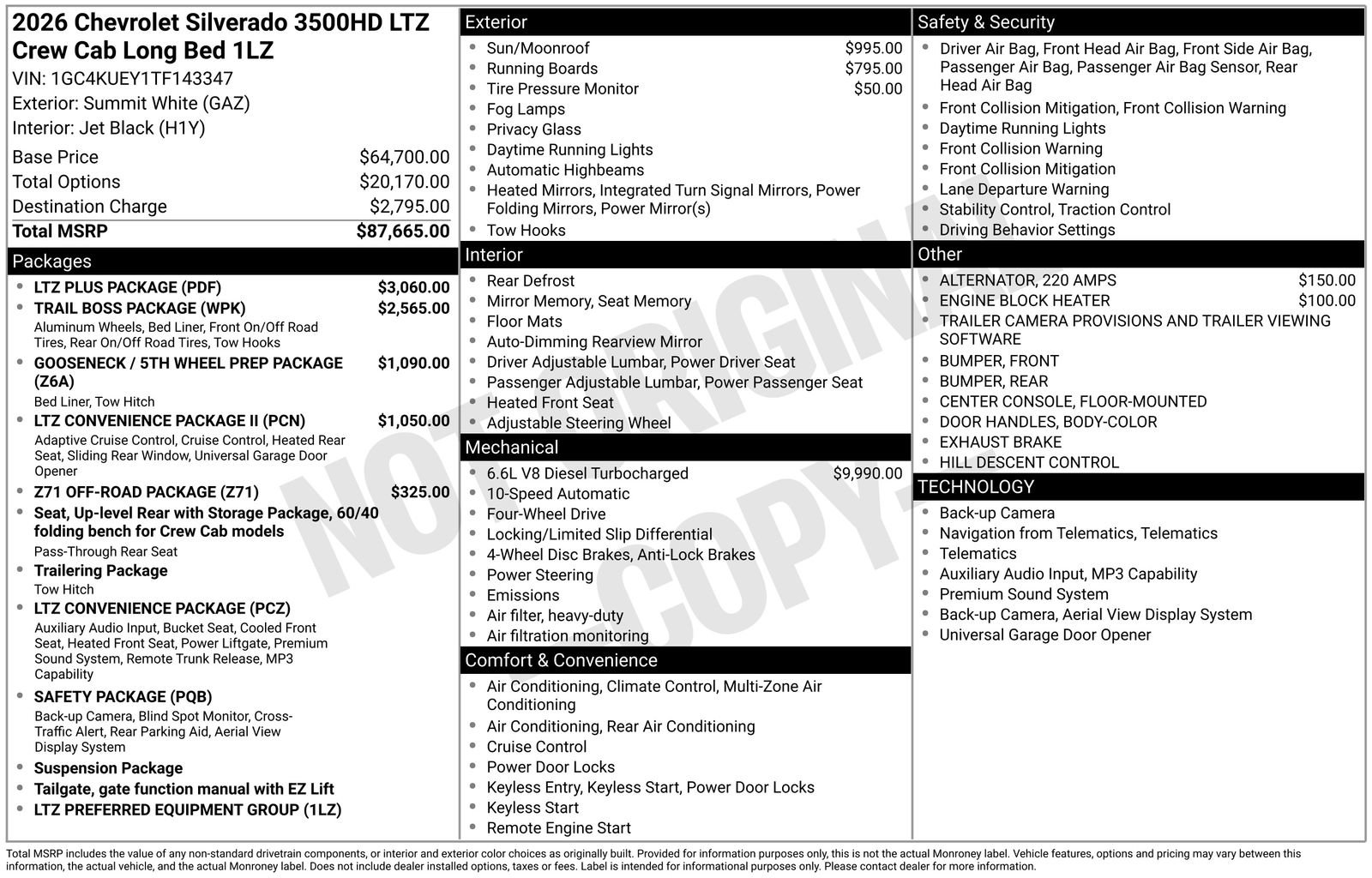 New 2026 Chevrolet Silverado 3500 LTZ w/ LTZ Plus Package image 5