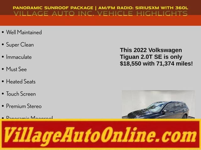 Used 2022 Volkswagen Tiguan SE w/ Panoramic Sunroof Package AWD/4WD image 8