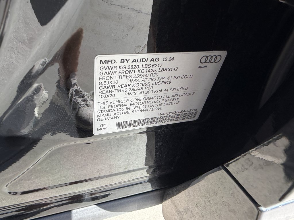 Used 2025 Audi Q6 e-tron Premium w/ Convenience Package RWD image 48