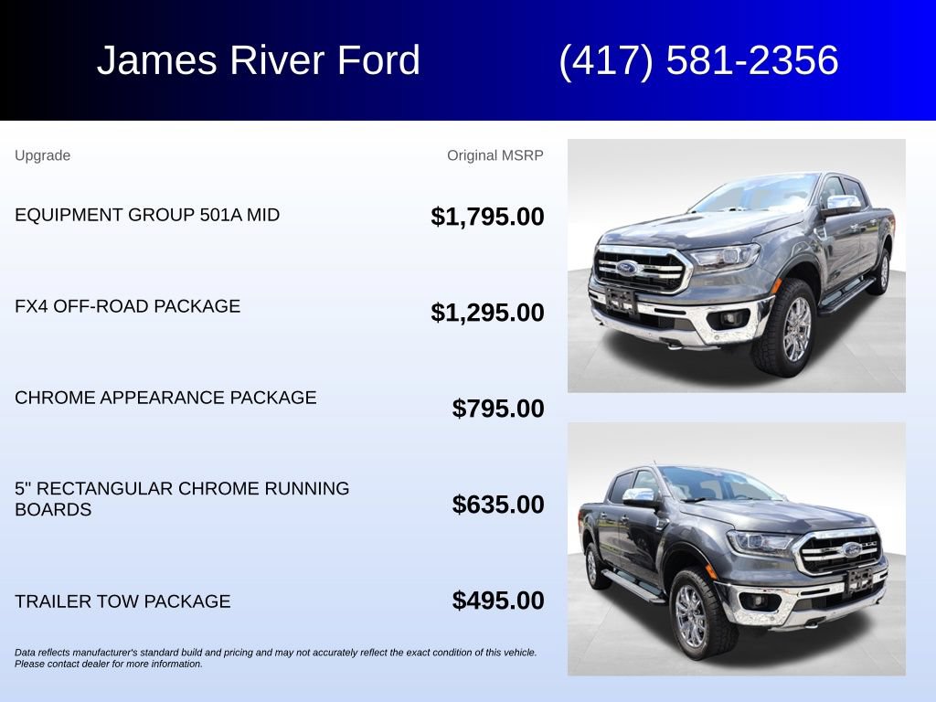 Used 2019 Ford Ranger Lariat w/ Equipment Group 501A Mid AWD/4WD image 5