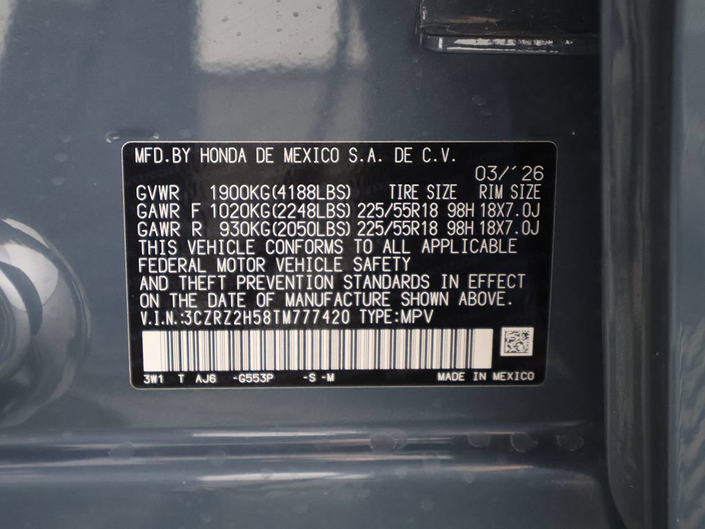Certified 2026 Honda HR-V Sport image 52
