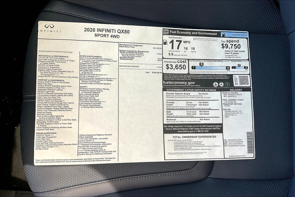 New 2026 INFINITI QX80 4WD w/ Sport Exterior Package image 28