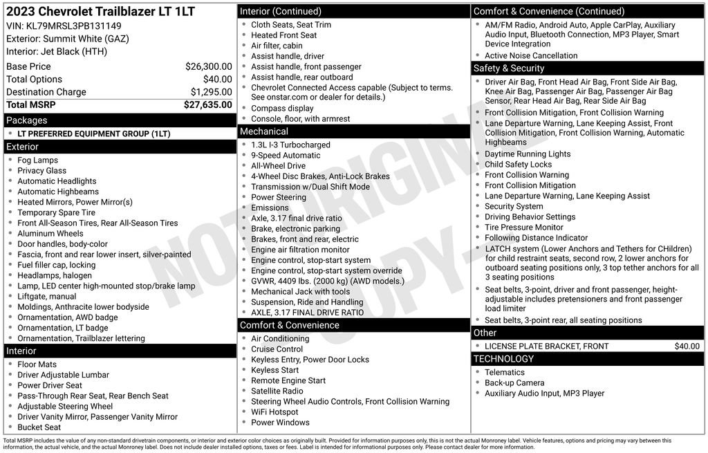 Used 2023 Chevrolet TrailBlazer LT image 37