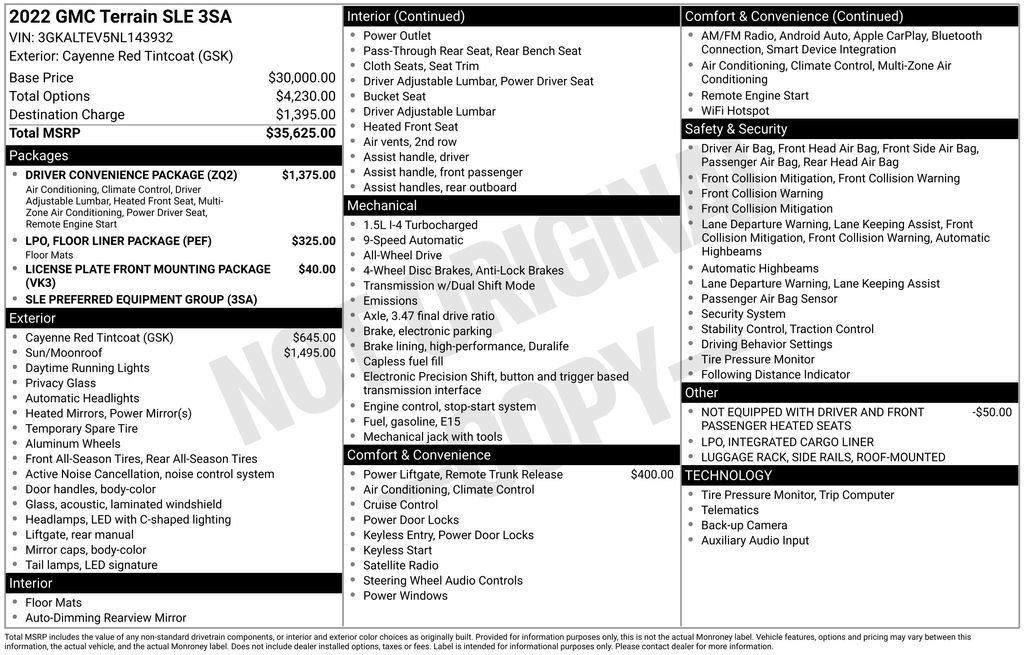 Certified 2022 GMC Terrain SLE w/ Driver Convenience Package image 30