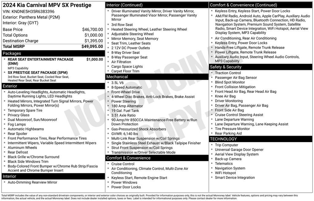 Used 2024 Kia Carnival SX Prestige FWD image 6