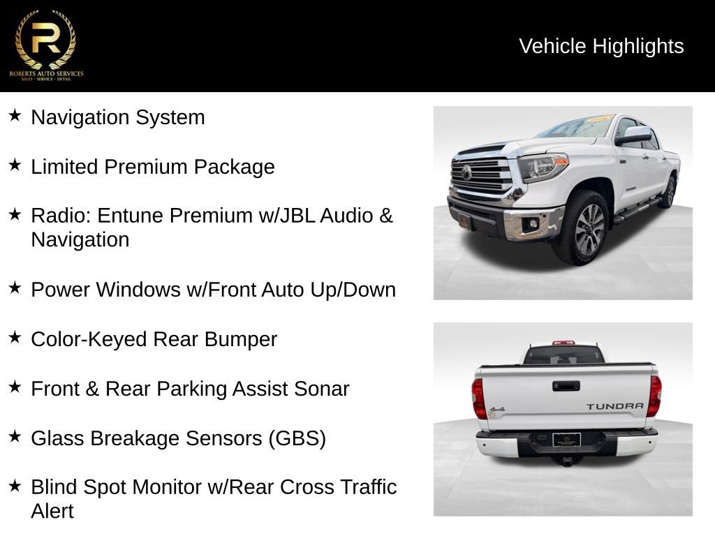 Used 2018 Toyota Tundra Limited w/ Limited Premium Package AWD/4WD image 9